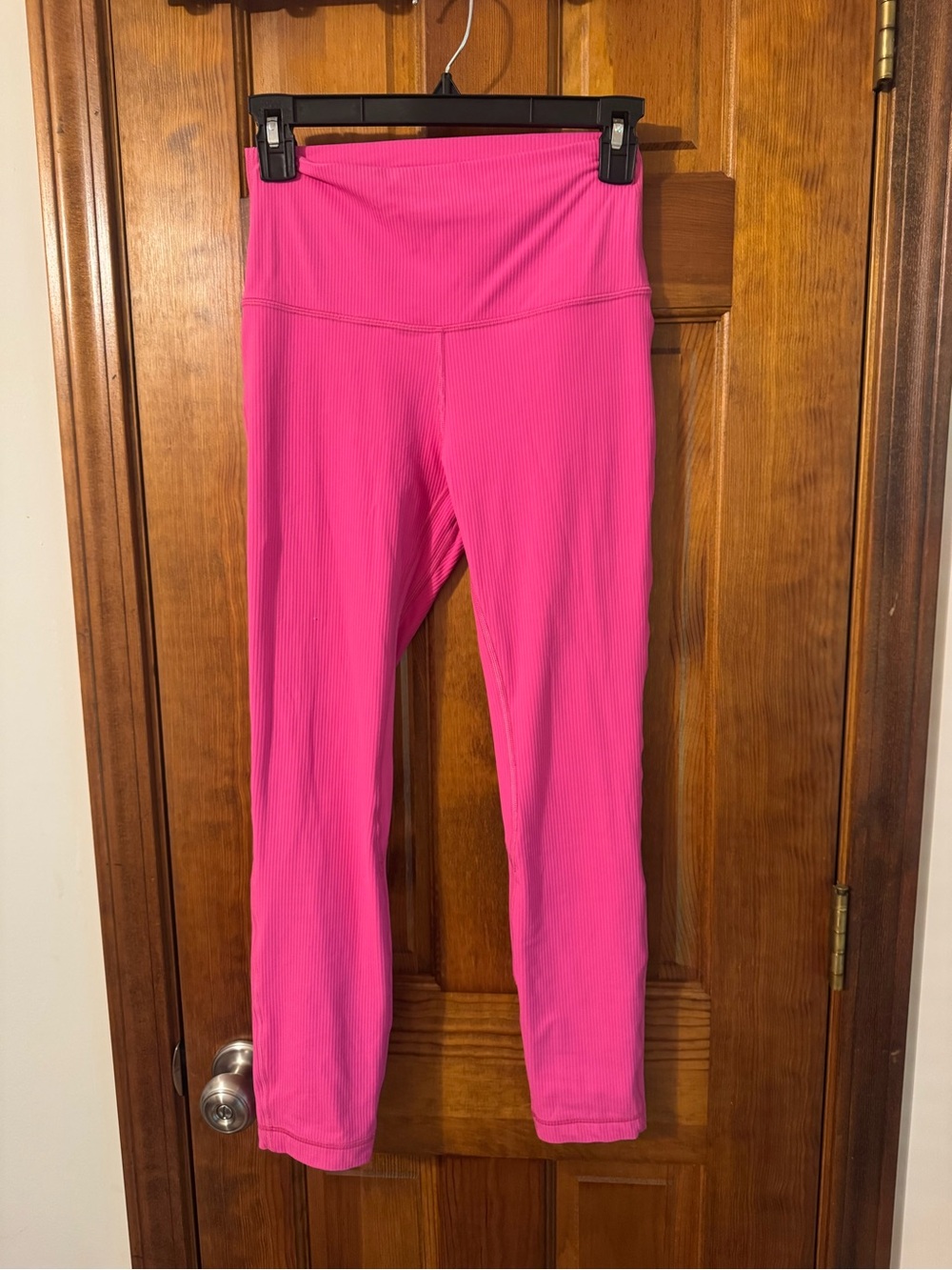 lululemon athletica Hot Pink Ribbed High-Rise Leggings